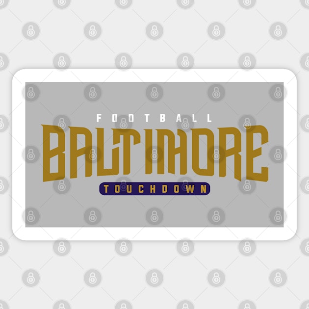 Baltimore Football Team Sticker by igzine